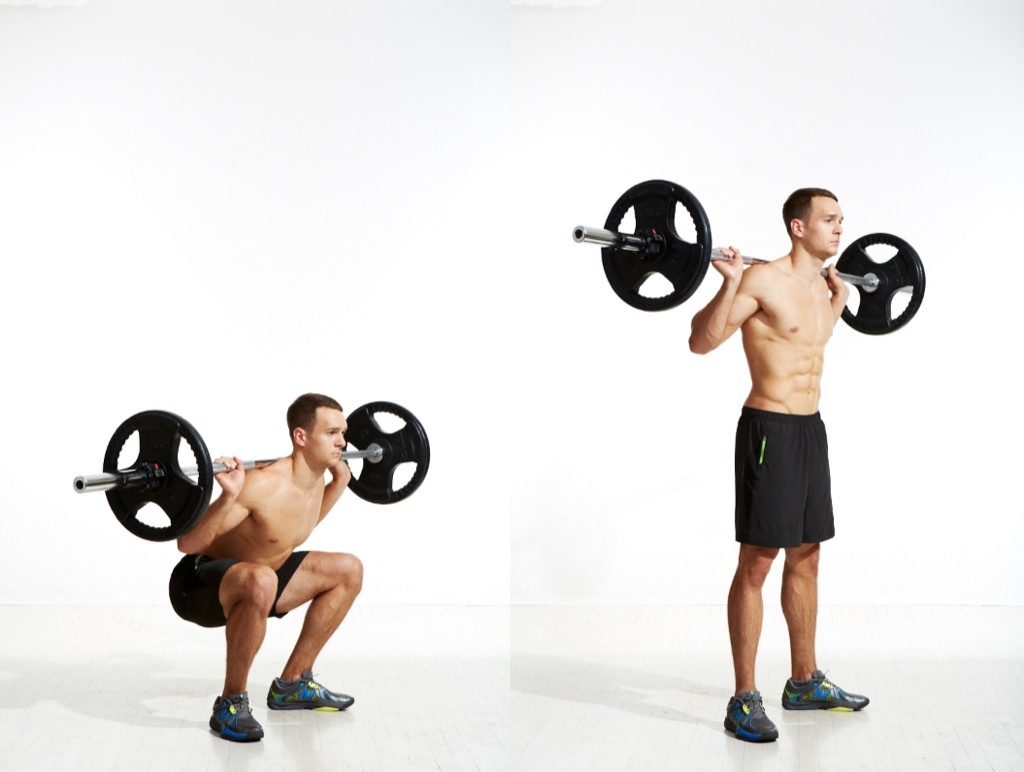 Squat, muscle, part of the a full-body workout