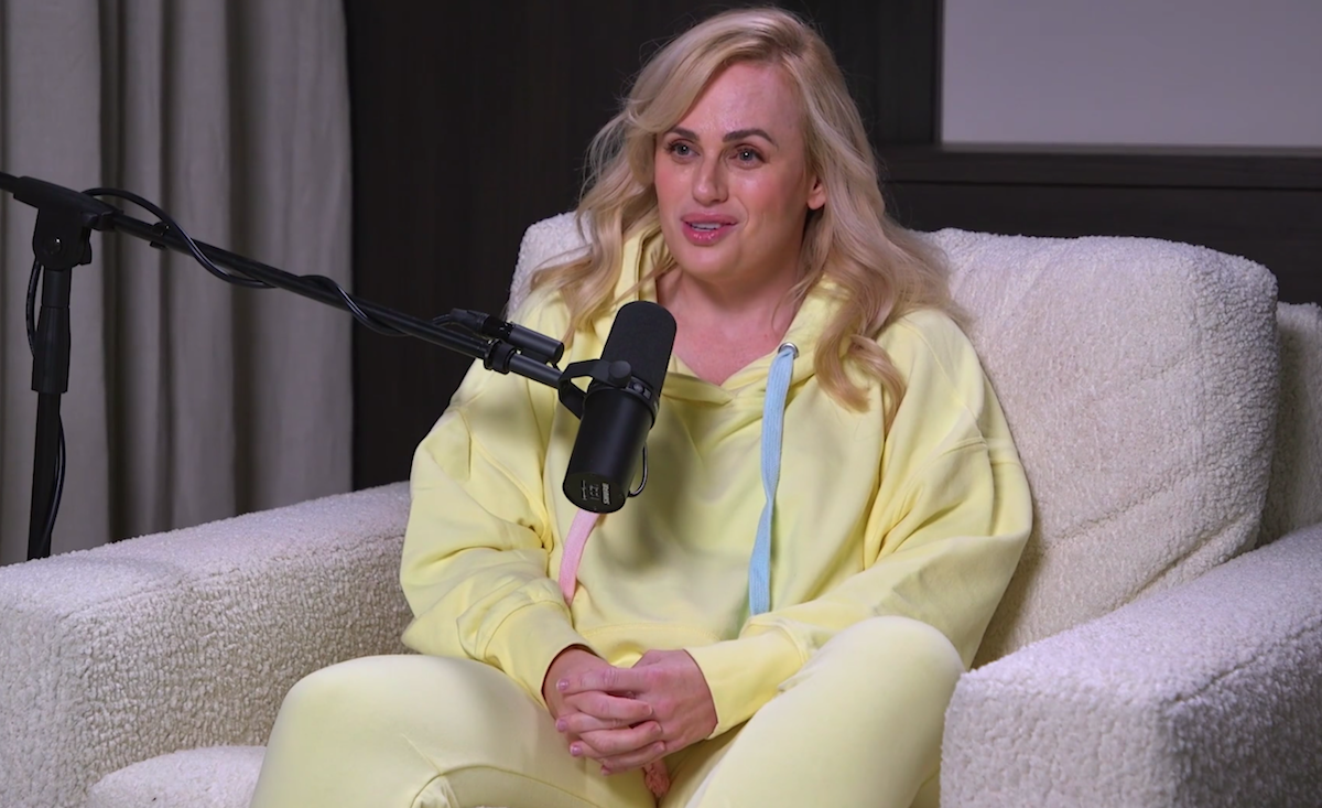 Rebel Wilson being interviewed on 