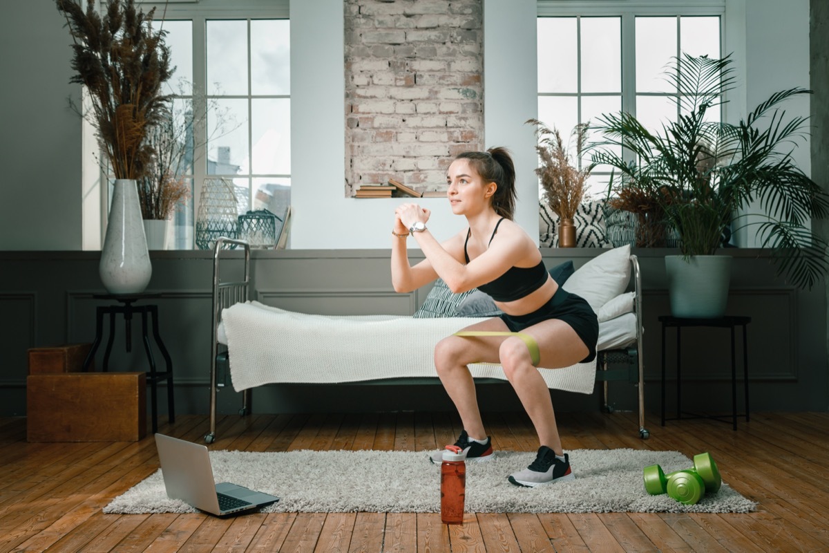 Young Woman Doing Aerobics