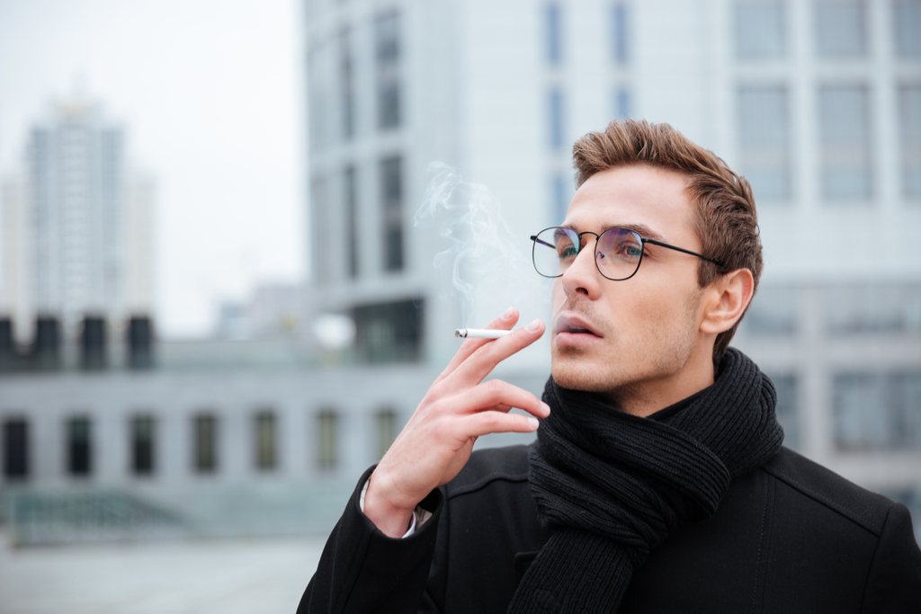 Businessman Smoking Hair Thinning