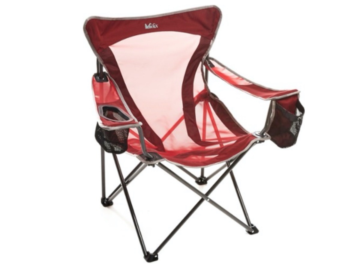 red camping chair