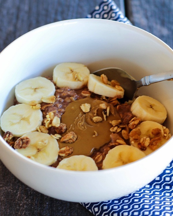 chocolate protein sun butter overnight oats