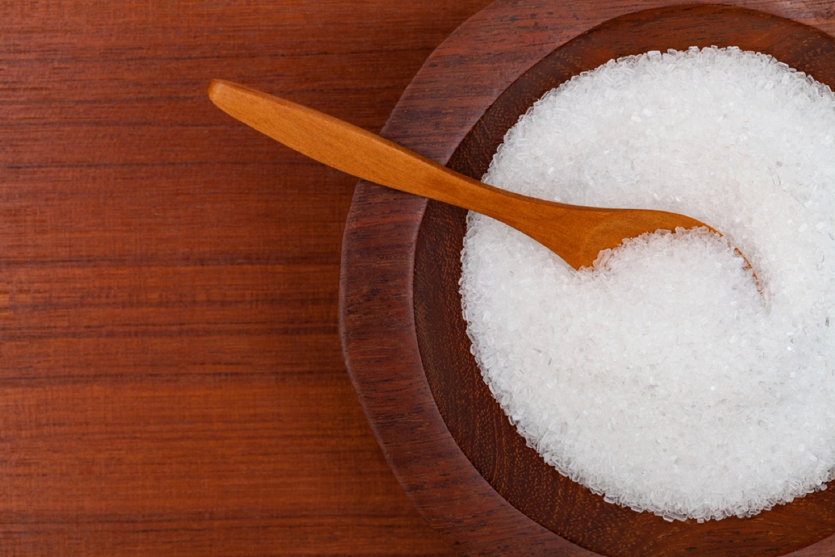 epsom salt in bowl with wooden spoon, diy hacks