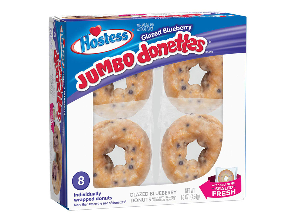 hostess glazed blueberry jumbo donettes