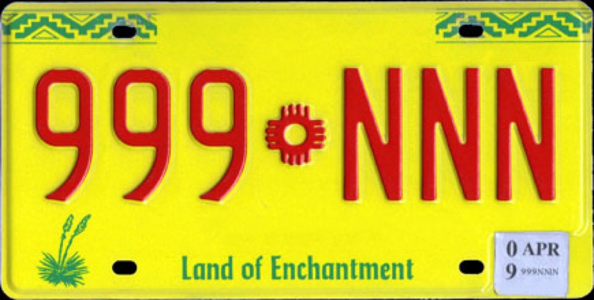 new mexico license plate photoshopped