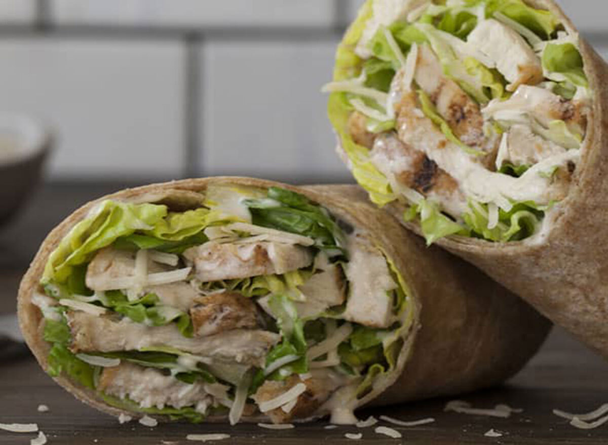 Grilled chicken caesar wrap