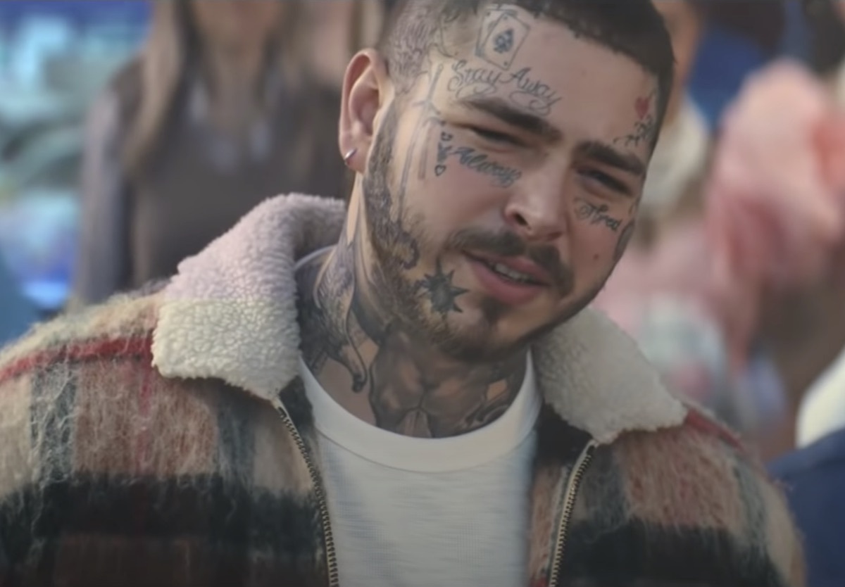 Post Malone in 2021 Bud Light Super Bowl ad