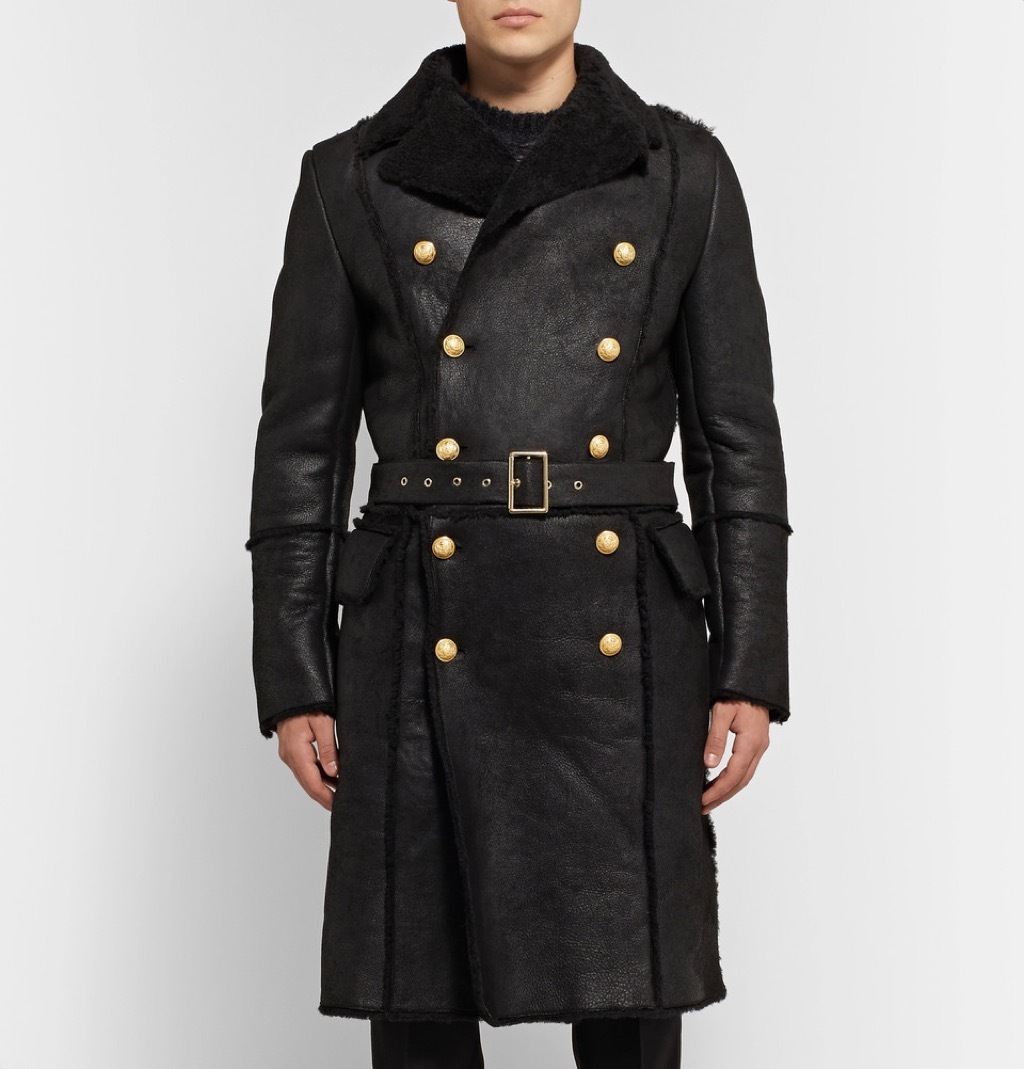 balmain shearling top coat upcoming films