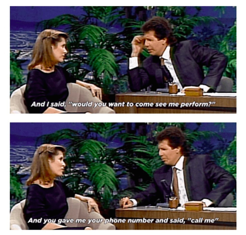 Carrie Fisher gives an epic comeback to Garry Shandling on The Tonight Show