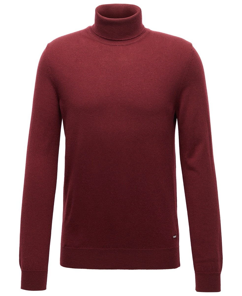 maroon turtleneck