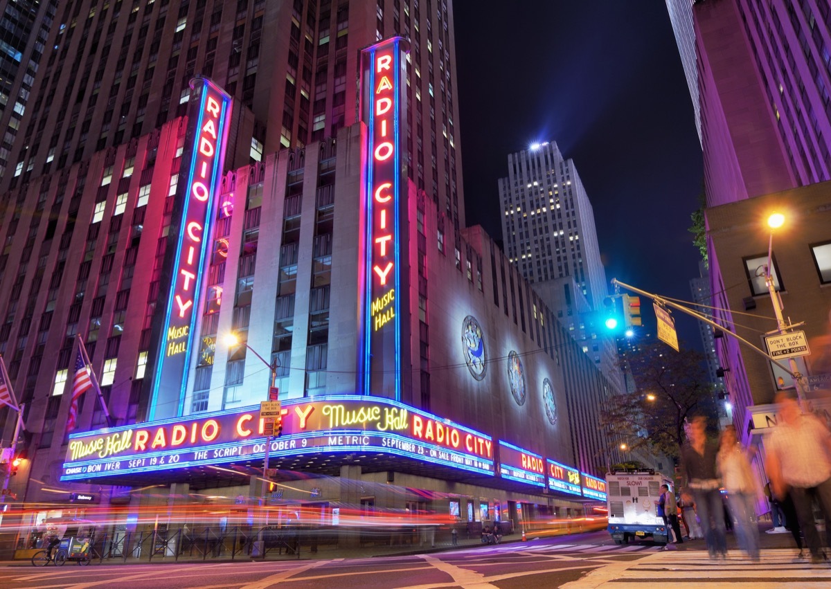 radio city hall in Rockefeller Center NYC