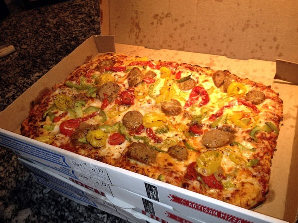 ETNT Super Bowl Dominos Artisan Italian Sausage and Pepper