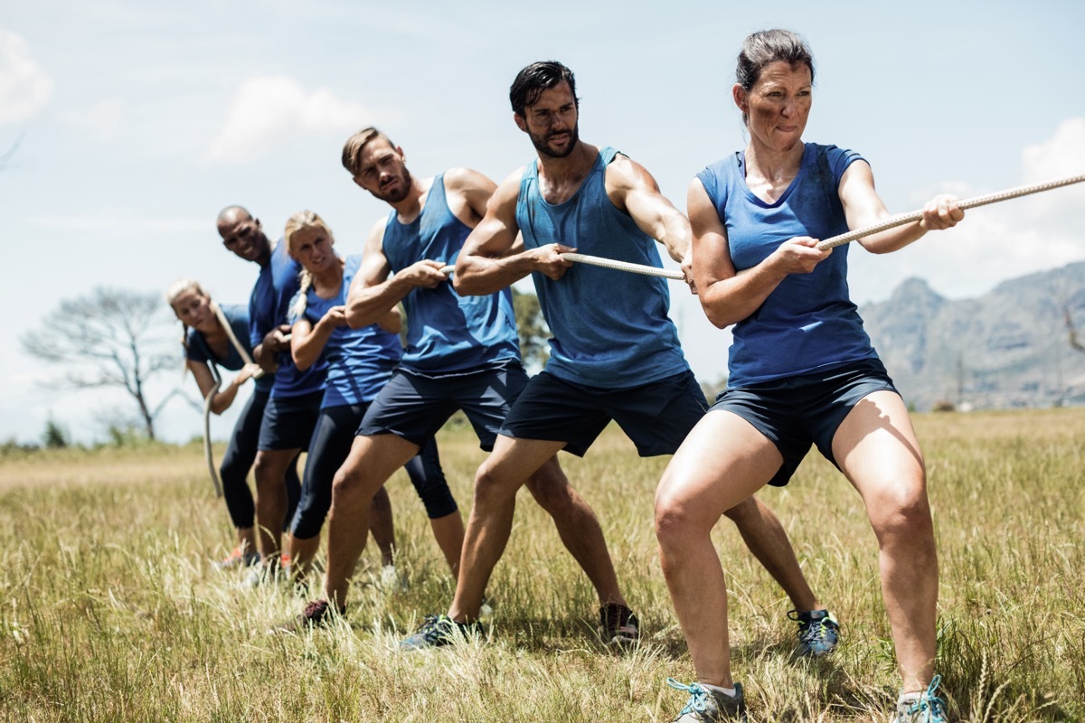 People Doing Tug of War