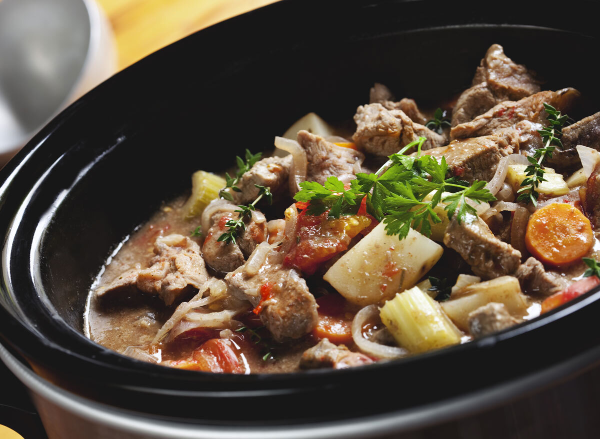 Crock pot slow cooker beef stew