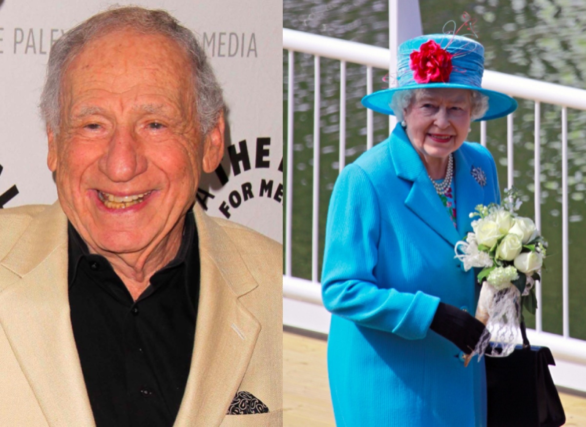 Mel Brooks and Queen Elizabeth II