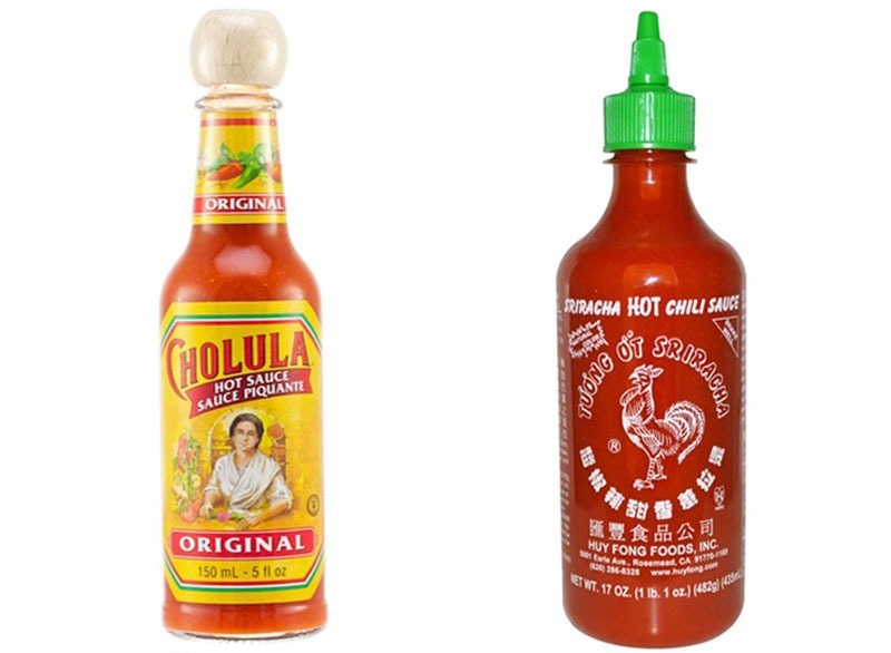 Cholula and sriracha