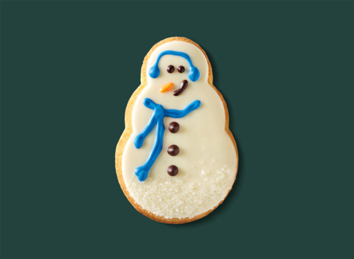 starbucks snowman cookie