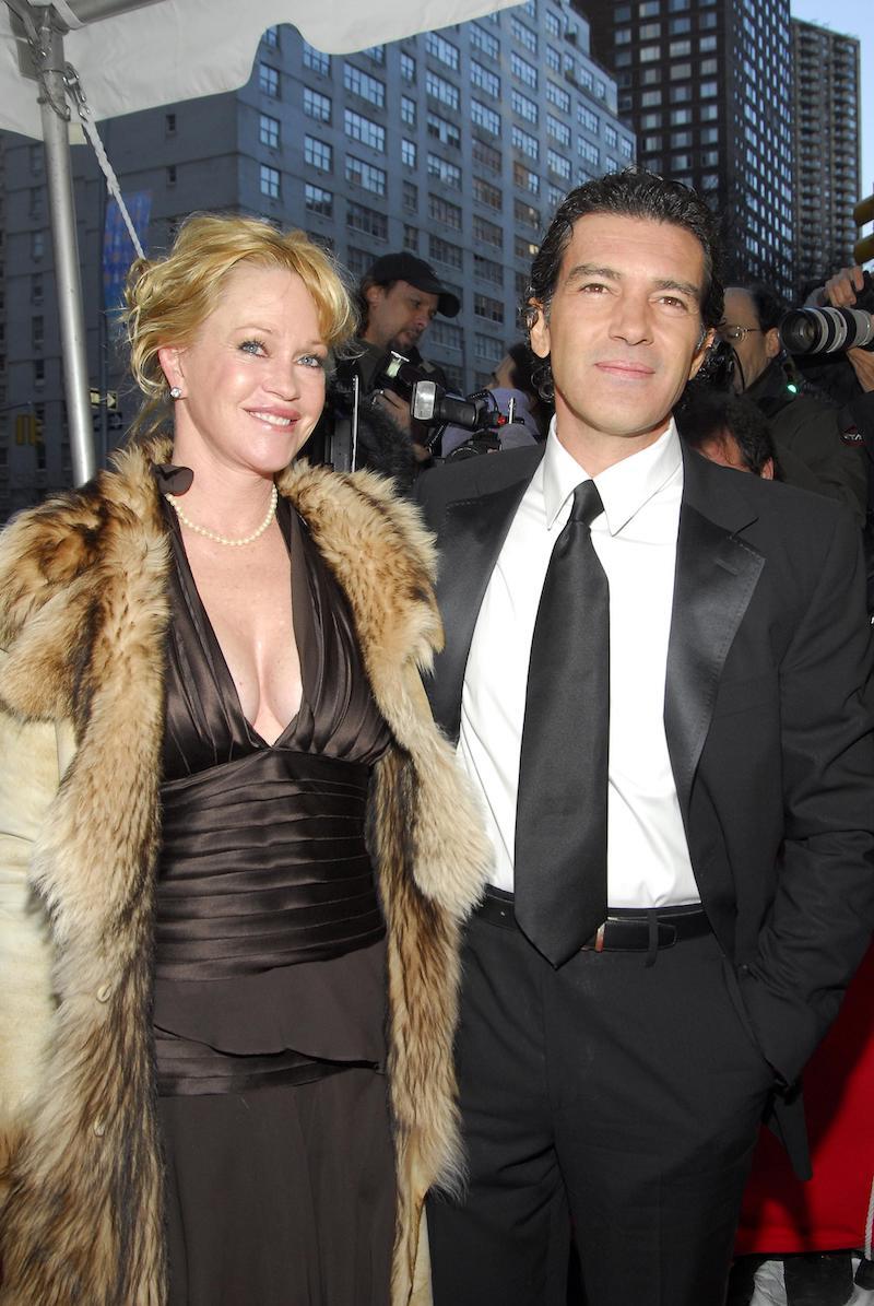 Antonio Banderas and Melanie Griffith at the premiere of 