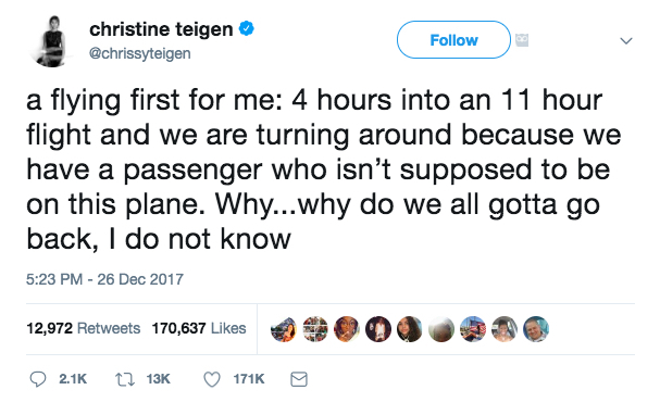 Chrissy Teigen Tweets