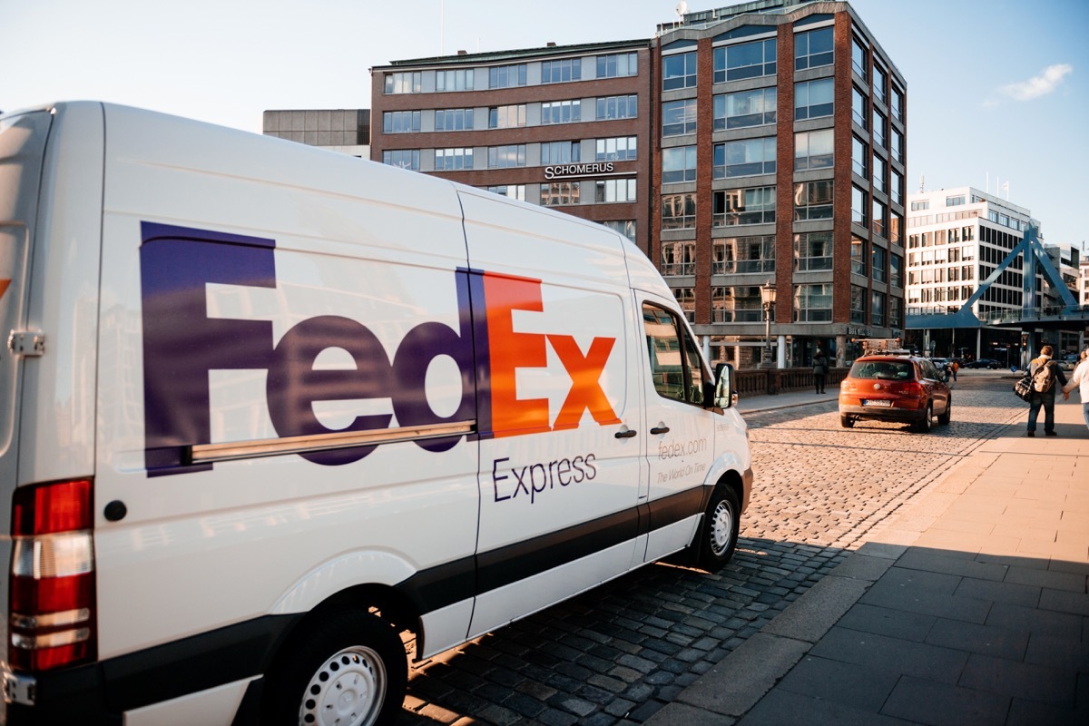 Side view of FedEx Express