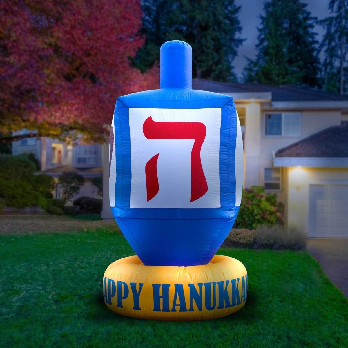 inflatable dreidel, hanukkah decorations