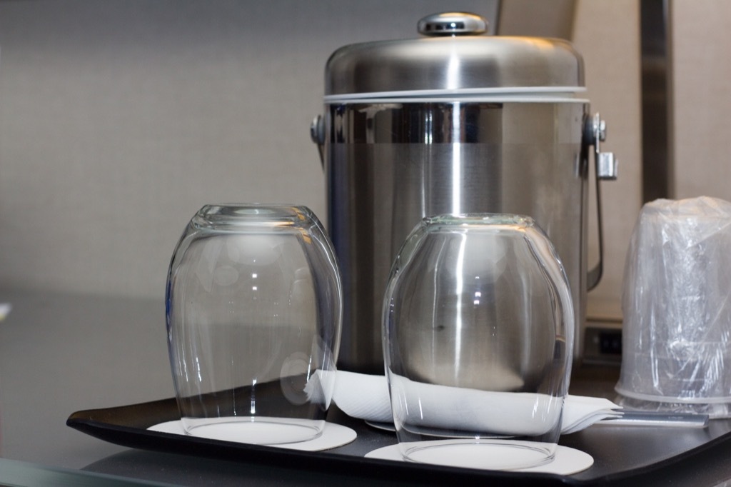 ice bucket germiest spots in a hotel room