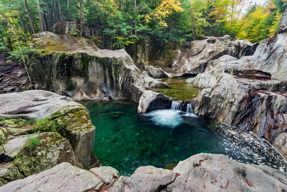 Warren Falls on the Mad River, Green Mountain National Forest, Washington County, Vermont