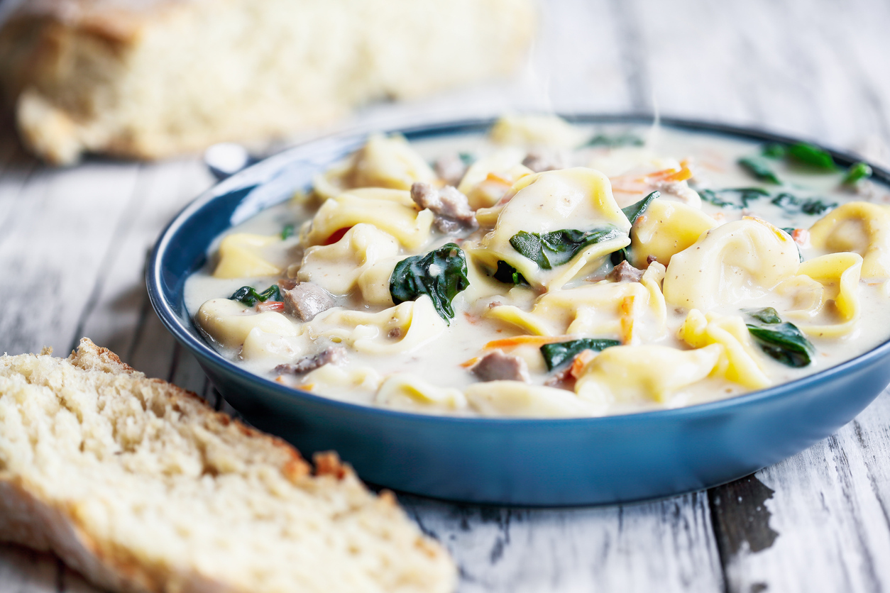 Tortellini Soup with Italian Sausage