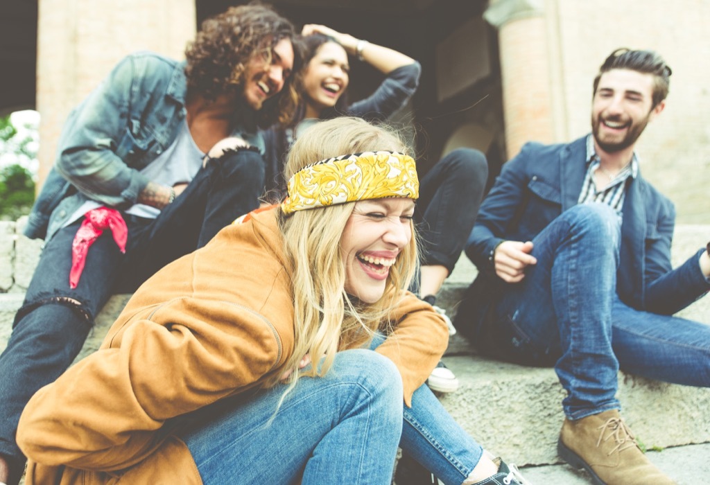 laughing group of friends