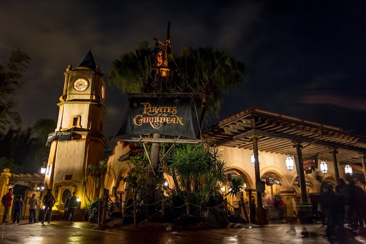 entrance to the pirates of the caribbean ride in walt disney world