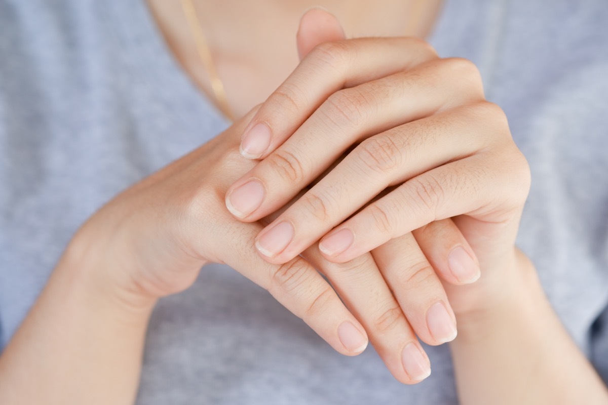 Close-Up fingernail of women