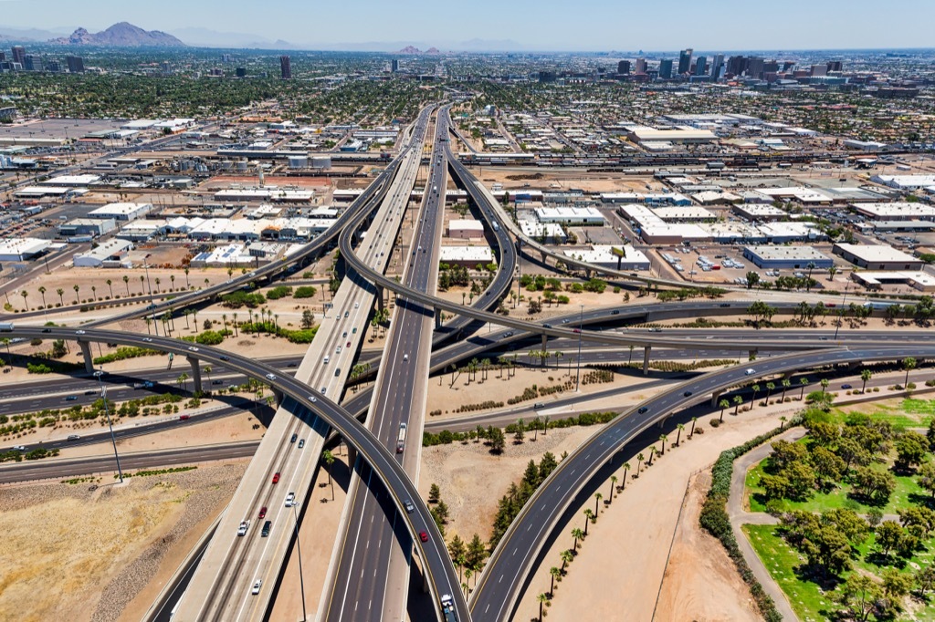 arizona i10 busiest road in every state