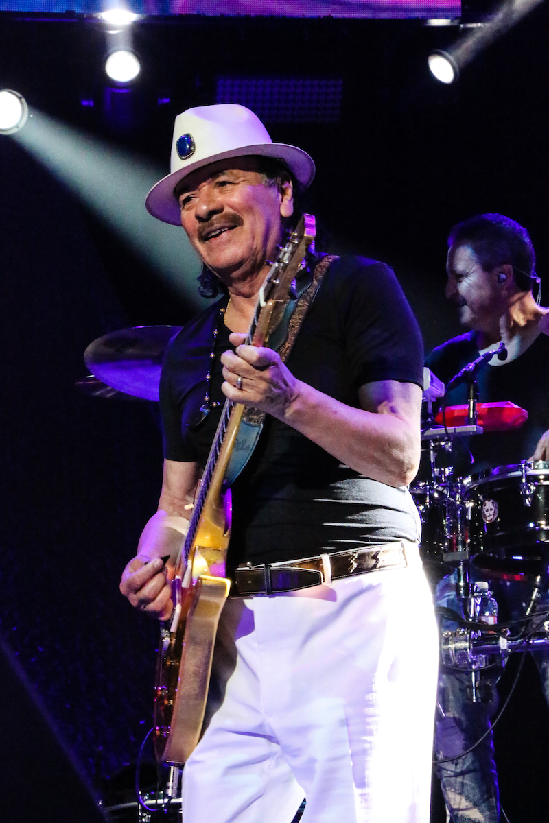 Carlos Santana performing in Kansas City, MO in 2019