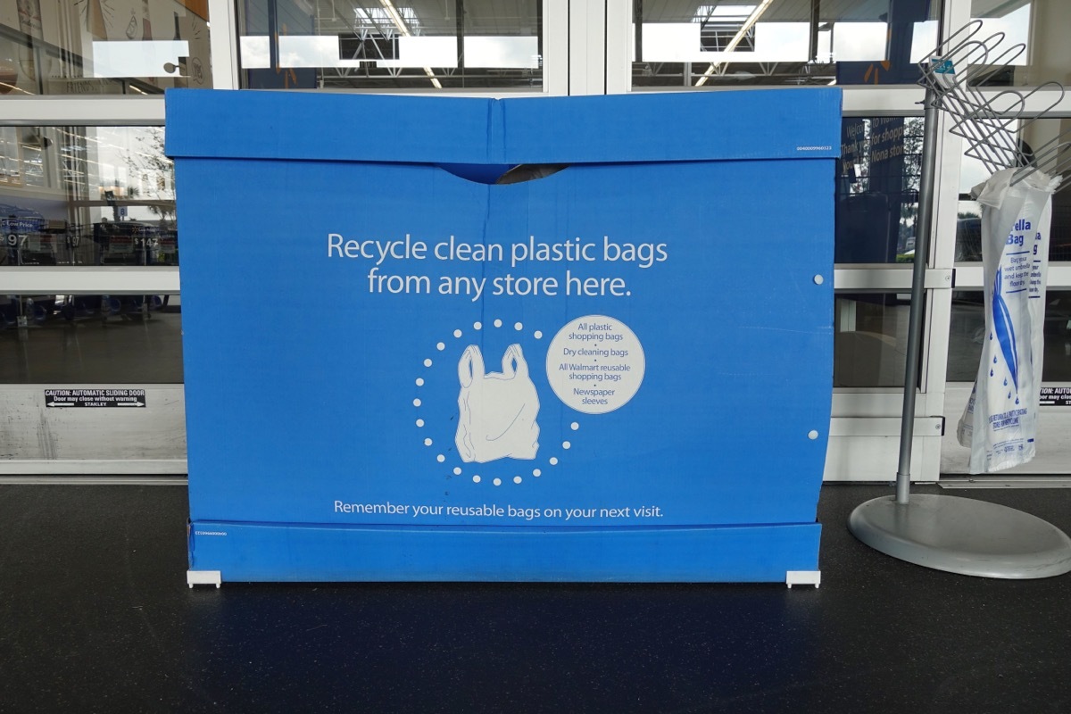 walmart bag recycling bin