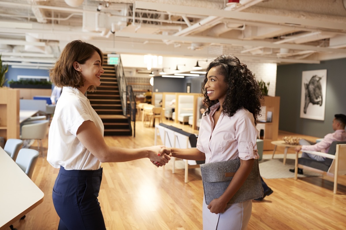 woman interviewing for a new job