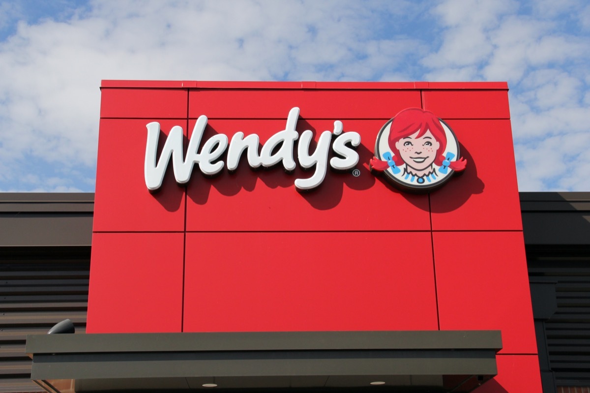 SPENCER , WISCONSIN, October, 16, 2015 Wendy's Restaurant Sign on a Storefront Wendy's is an international food chain of stores and was founded in 1969