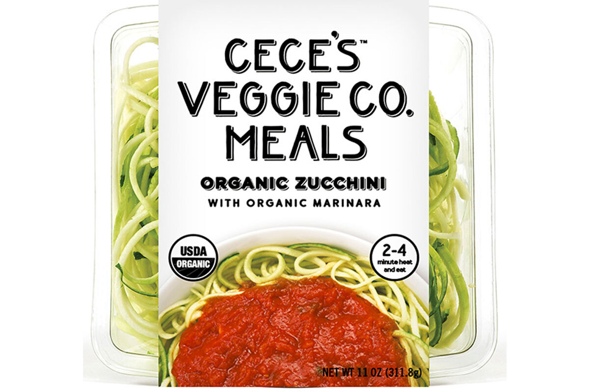 Ceces veggie co meals organic zucchini with organic marinara