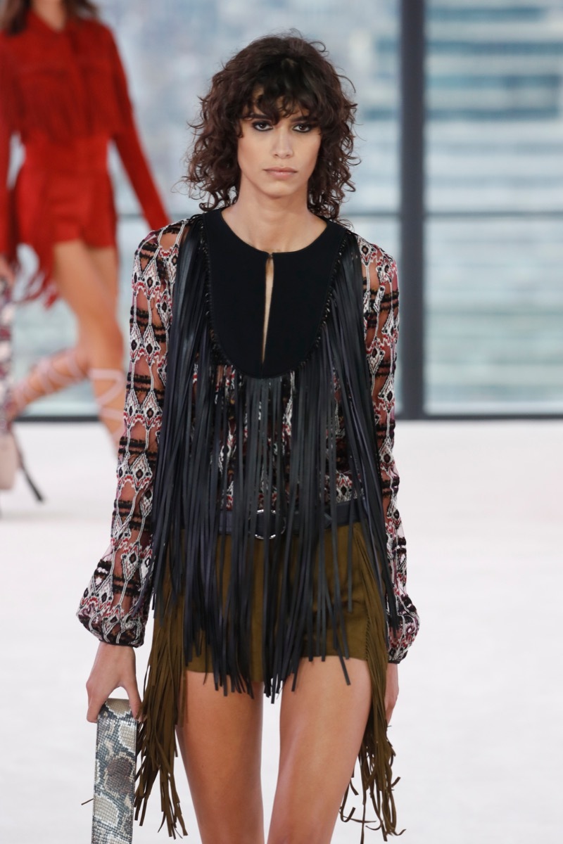 NEW YORK, NY - SEPTEMBER 08: A model walks the runway during the Longchamp Spring 2019 Runway Show on September 8, 2018 in New York City. - Image