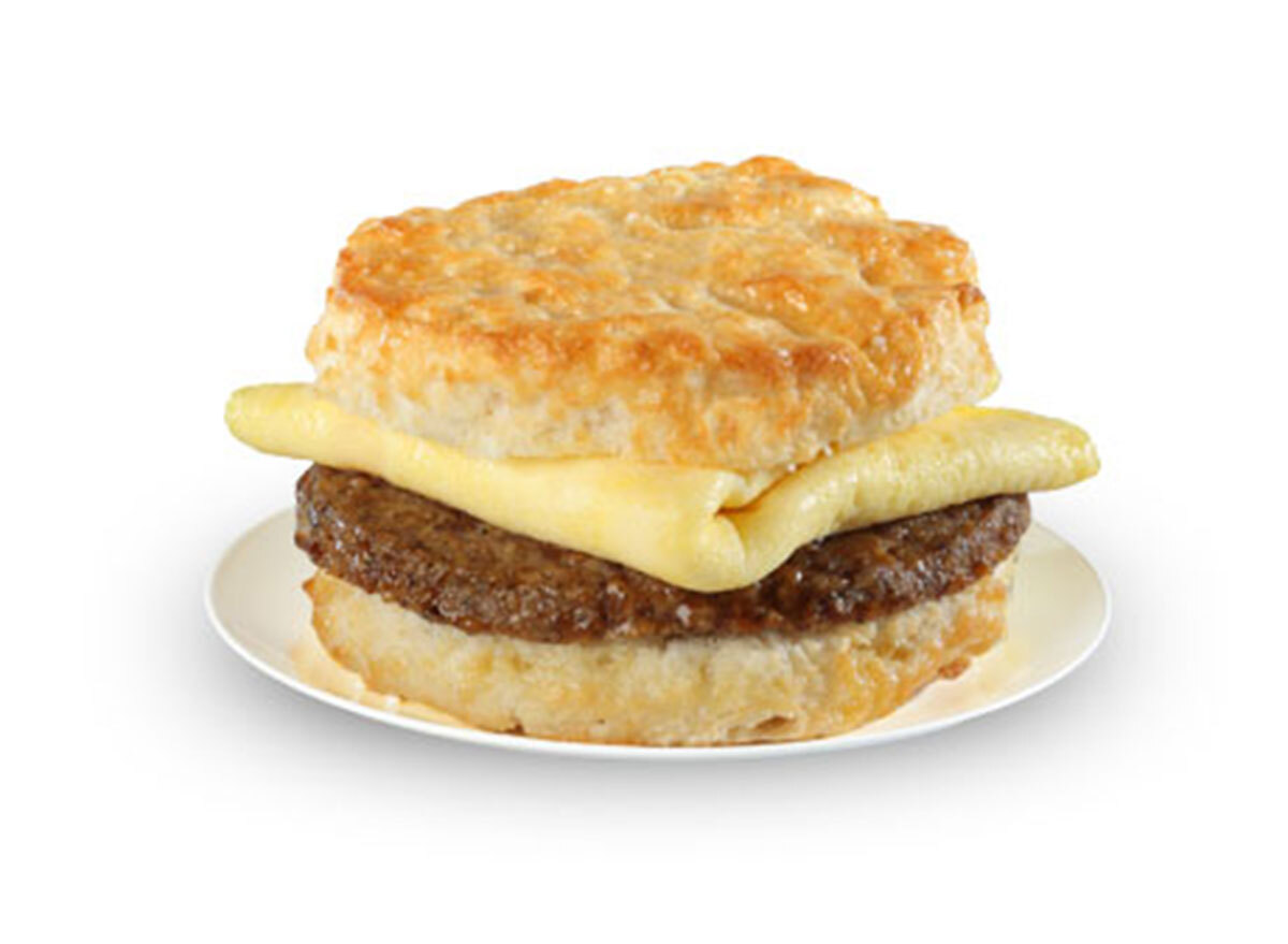 Sausage egg biscuit