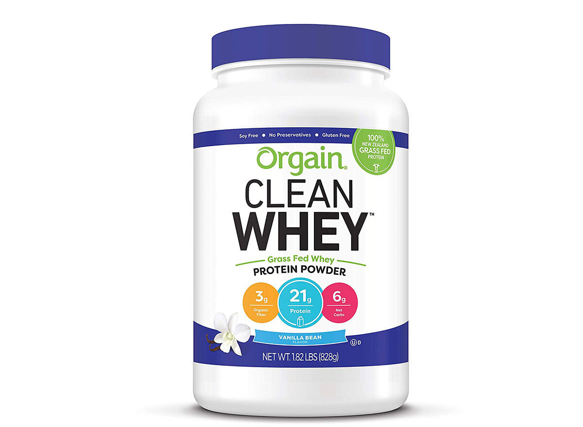 orgain clean whey protein powder