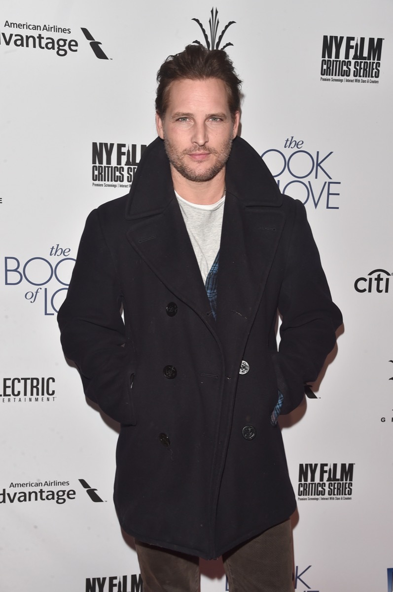 peter facinelli in black pea coat