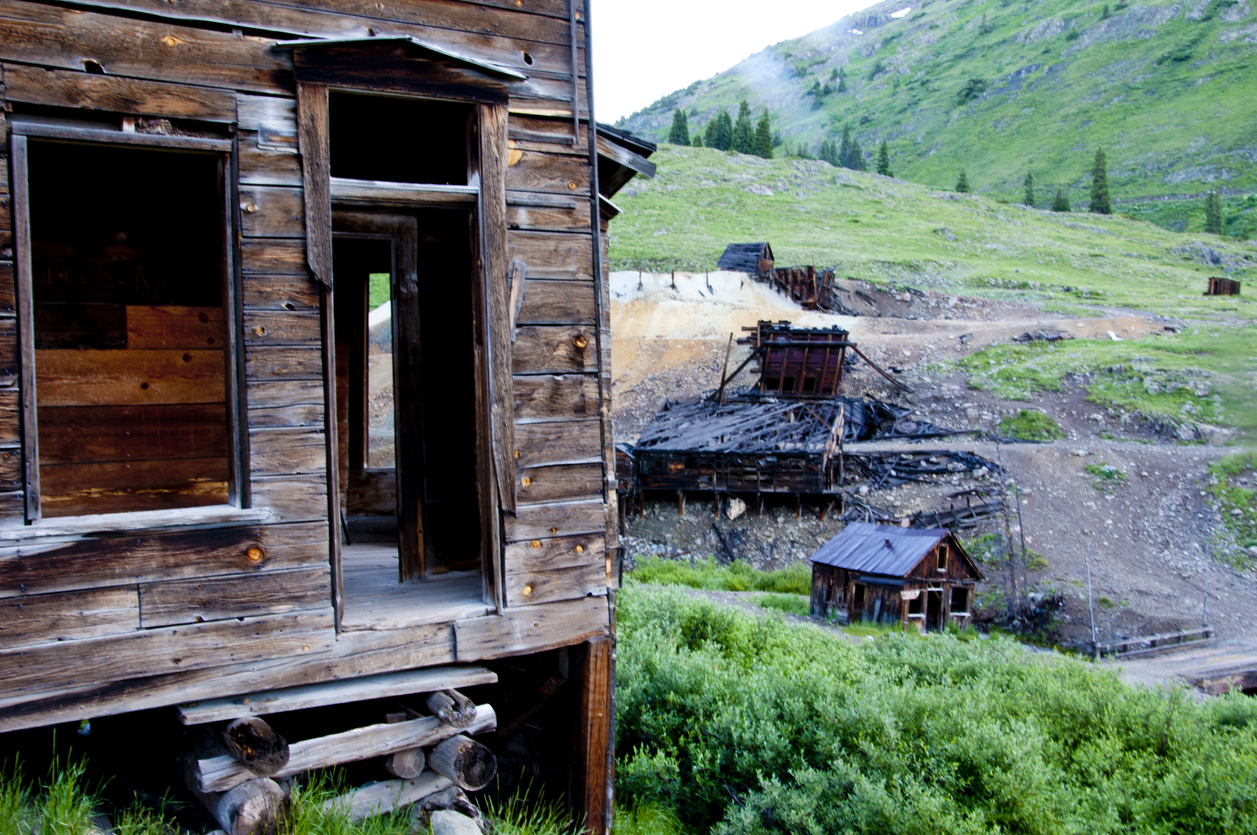 An abandoned home in the ghost town of Animas Forks, Colorado