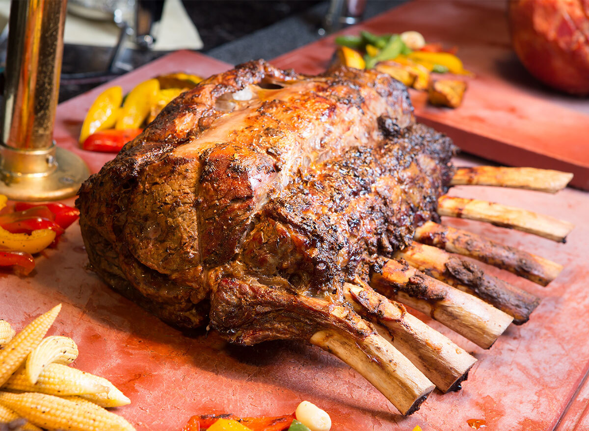 prime rib steak with bones