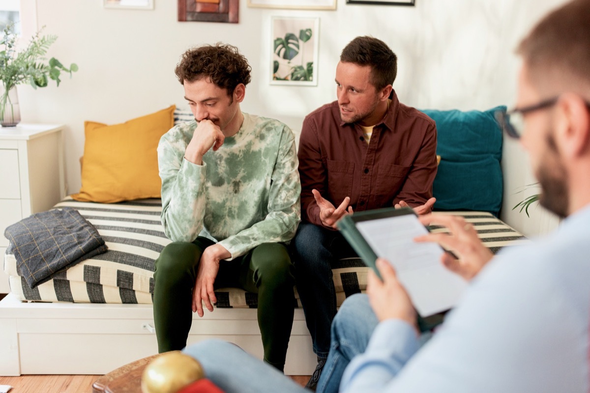 couple going to therapy together