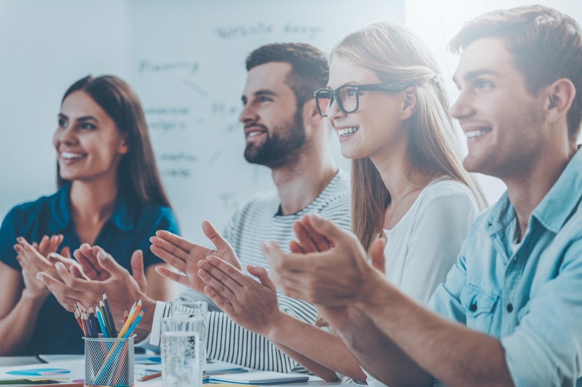 Coworkers Clapping in Congratulations {Spiritual}