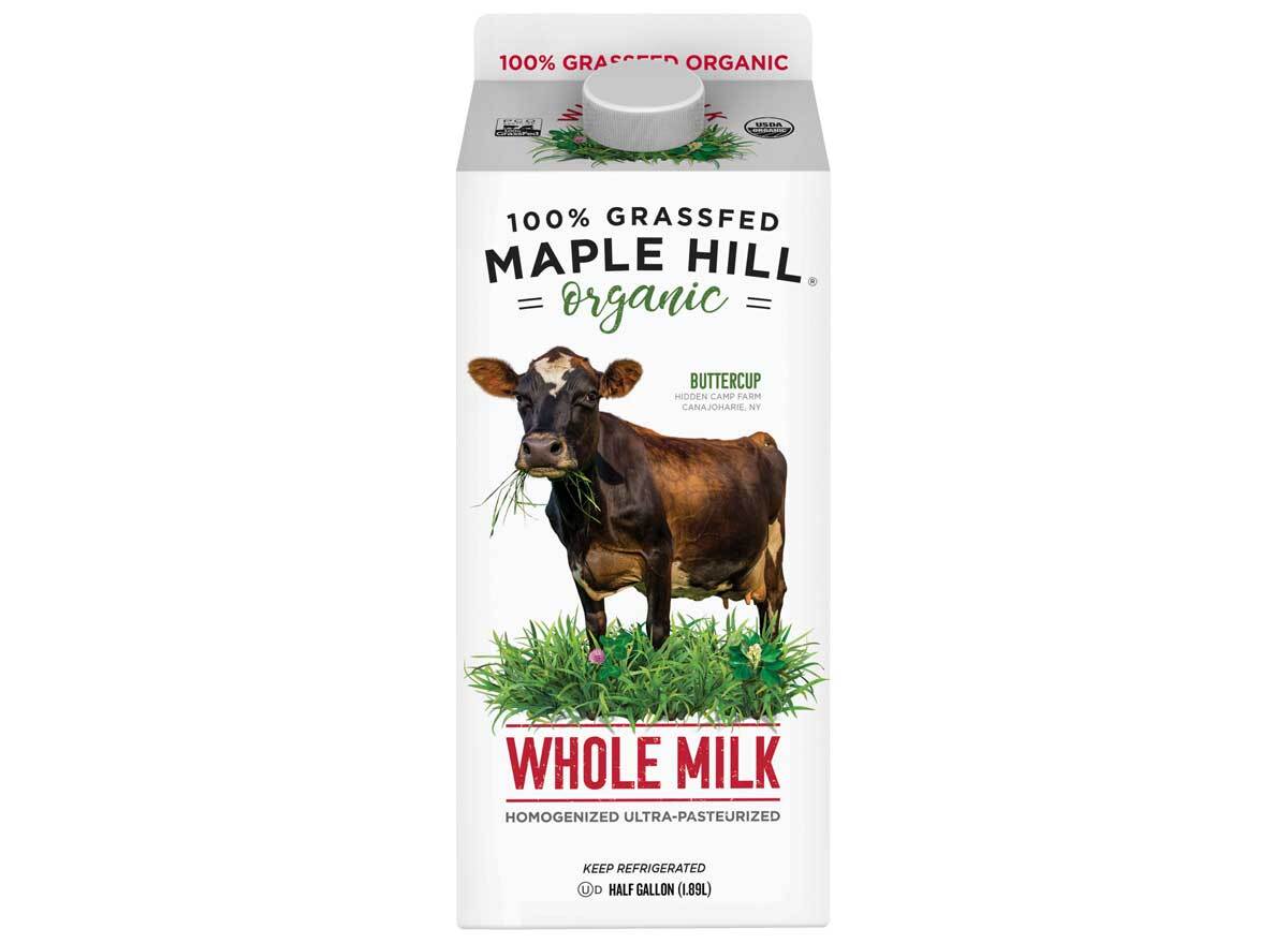 Maple hill organic grass fed whole milk