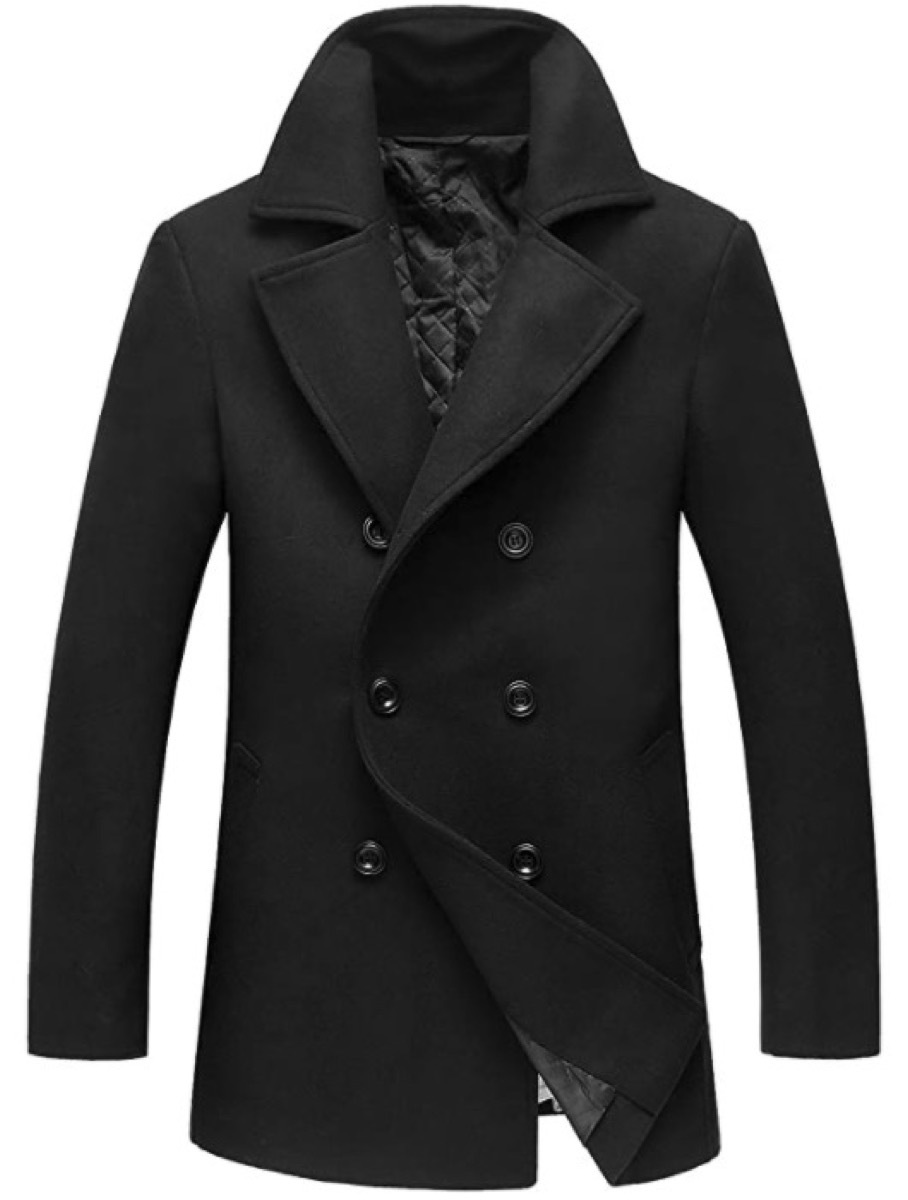 A men's pea coat