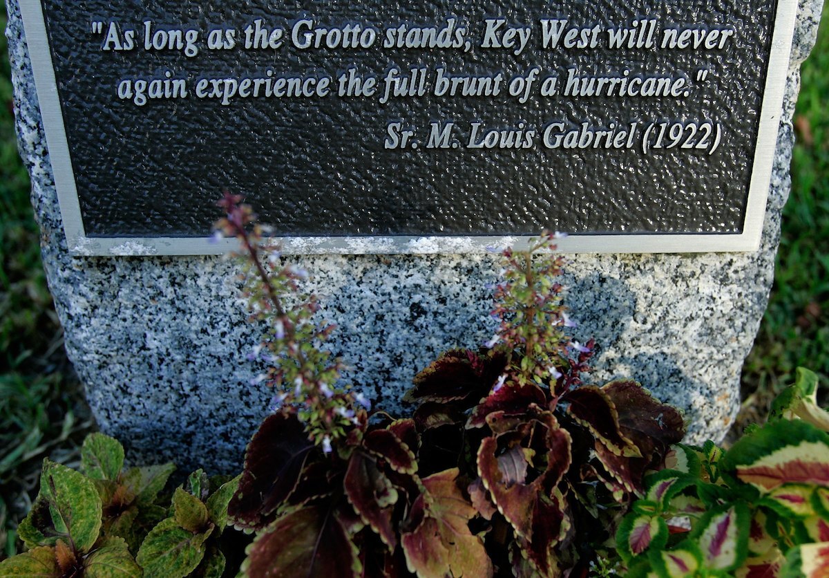 Grotto memorial for Hurricanes in Florida since 1919