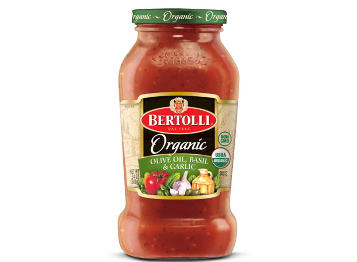 bertolli organic olive oil basil garlic tomato sauce jar