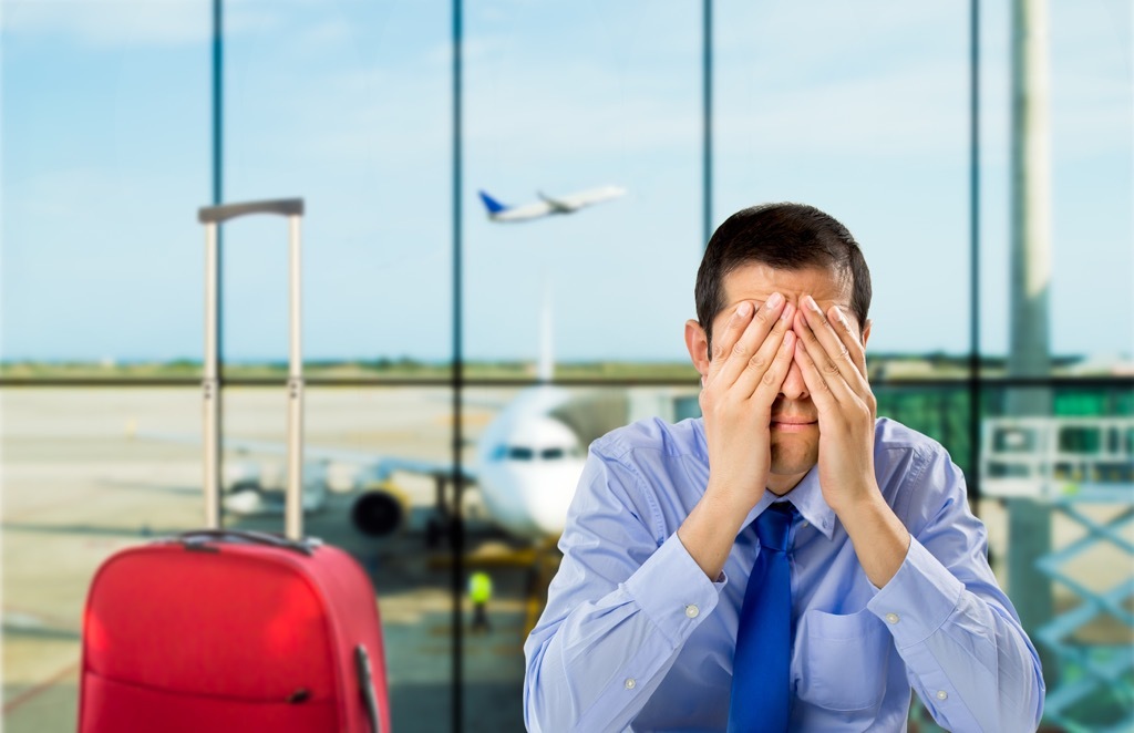 Man crying at the airport {stereotypes}